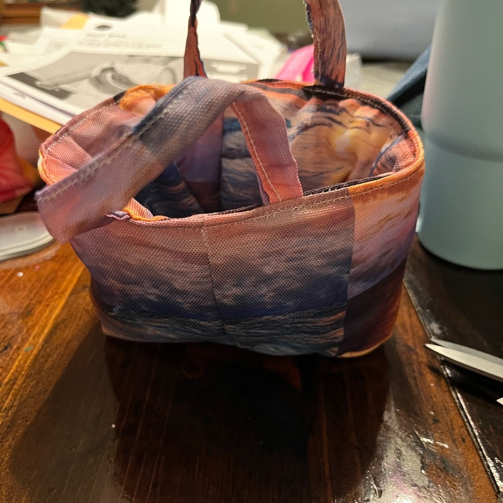 Basket with beach design